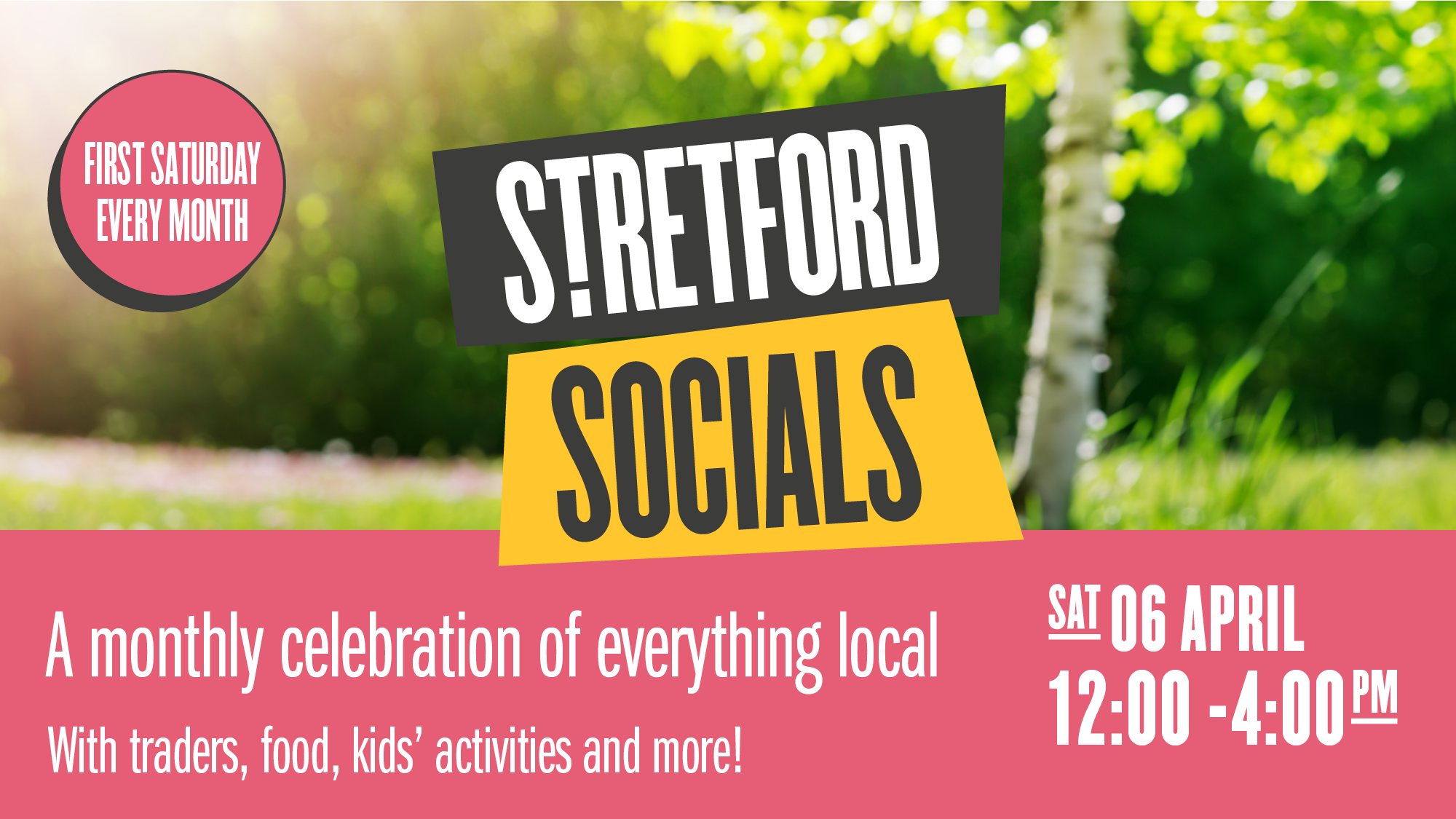Stretford Socials: Saturday 6th April