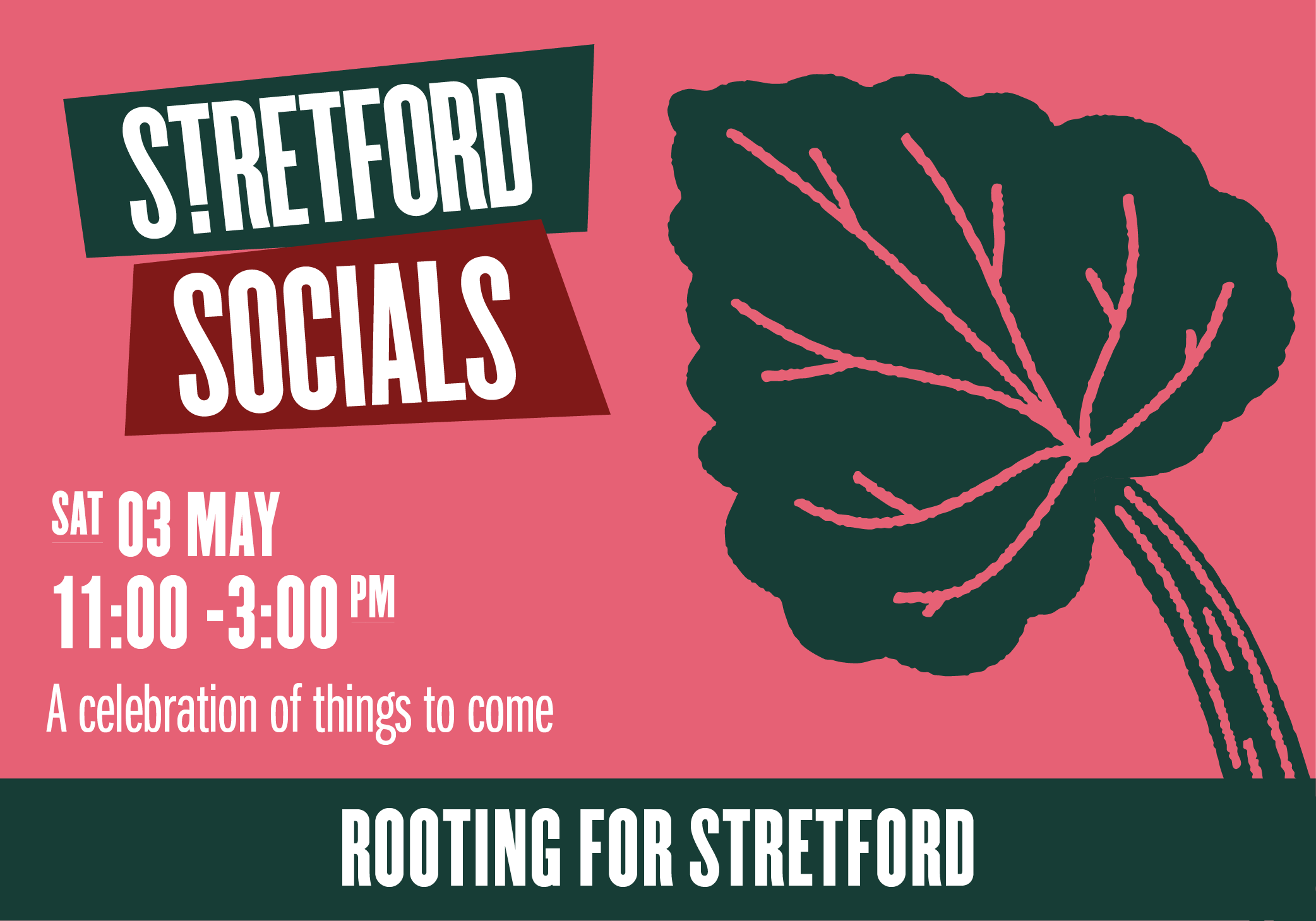 Stretford Socials X Rooting for Stretford | Saturday 3rd May 11-3pm 